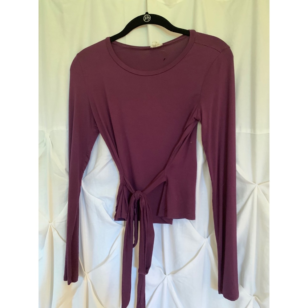 Purple Crop Top with Tie